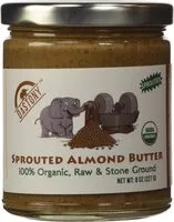 Mängden socker i Almond butter sprouted organic