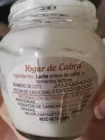 Mängden socker i Yogur de cabra