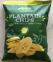 Mängden socker i Plantain Chips Naturally Sweet