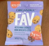 Mängden socker i Fäv keto mini cookies