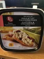 Mängden socker i Salade de poulet et canneberges