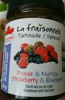 Mängden socker i Tartinade - La Fraisonnée à La Fraise Et Aux Myrtilles