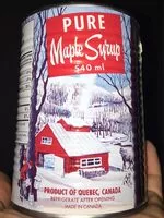 Mängden socker i Syrop d'erable pur