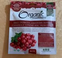 Mängden socker i Daily probiotic cranberry supreme