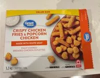 Mängden socker i Crispy chicken fries and popcorn chicken