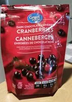 Mängden socker i Dark chocolate covered cranberries