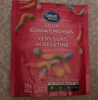 Mängden socker i Sour Gummy Worms