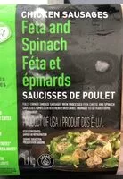 Mängden socker i Feta and Spinach Chicken Sausages