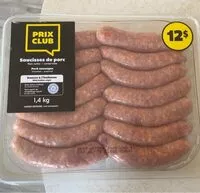Mängden socker i Saucisses de porc