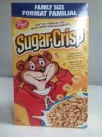 Mängden socker i Céréales Sugar Crisp (format Familial)