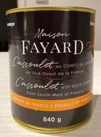 Mängden socker i Cassoulet au confit de canard