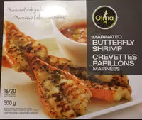 Mängden socker i Marinated butterfly shrip