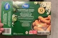 Mängden socker i Batonnets de mozzarella avec piments jalapenos