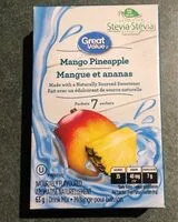 Mängden socker i Great Value Mango Pineapple Naturally Flavoured Drink Mix