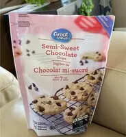 Mängden socker i Pépites de chocolat mi-sucré