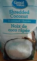 Mängden socker i Shredded coconut /sweetened