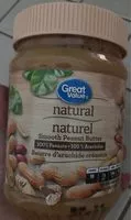 Mängden socker i Natural smooth peanut butter