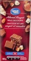 Mängden socker i Chocolat au lait nougat et amandes