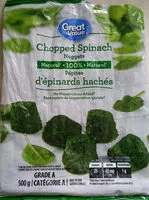Mängden socker i Chopped Spinach