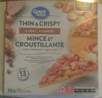 Mängden socker i Thin & Crispy 4 Meat Pizza