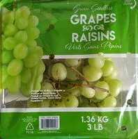 Mängden socker i Green seedless grapes