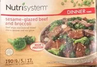 Mängden socker i Nutrisystem sesame glazed beef and broccoli