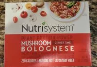 Mängden socker i Mushroom Bolognese