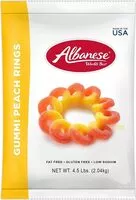 Mängden socker i Passionate peach orangeyellow gummi rings