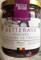 Mängden socker i Betterave marinée au vinaigre de framboise