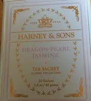 Mängden socker i Fine teas Harney & sons Dragon pearl jasmine tea sachet