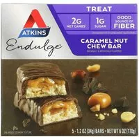 Mängden socker i Endulge caramel nut chew treat bars