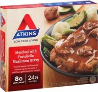 Mängden socker i Meatloaf with portobello mushroom gravy meatloaf topped with portobello mushroom gravy and a side of cauliflower, green beans and zucchini