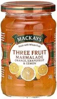 Mängden socker i Three fruit marmalade