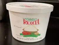 Mängden socker i All Natural Ricotta Cheese