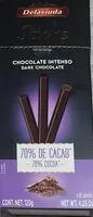 Mängden socker i Sticks chocolate intenso