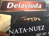 Mängden socker i Turrón Nata Nuez Delaviuda