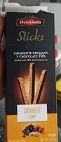 Mängden socker i Sticks cacahuete chocante y chocolate 70