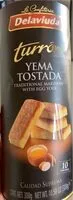 Mängden socker i Turron yema tostada