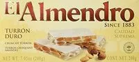 Mängden socker i El Almendro Turron Duro