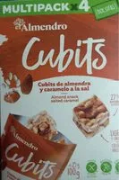 Mängden socker i Cubits de almendra y caramelo a la sal