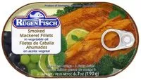 Mängden socker i Rugen Fisch, Smoked Mackerel Fillets In Vegetable Oil