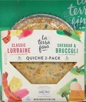 Mängden socker i la terra fina CHEDDAR & BROCCOLI QUICHE 2-PACK