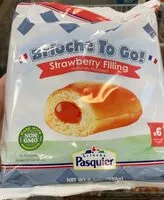 Mängden socker i Pasquier - Strawberry Filled Brioche To Go French Rolls, 8.1oz (230g)