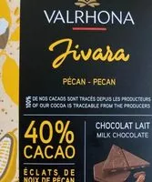 Mängden socker i Chocolat lait éclats noix de pécan caramélisées