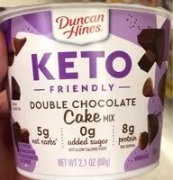 Mängden socker i double chocolate cake mix