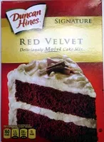 Mängden socker i Duncan hines, signature cake mix, red velvet