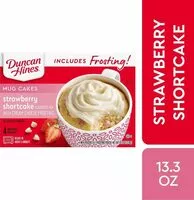 Mängden socker i Strawberry shortcake flavored mug cakes mix with