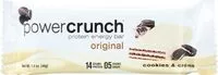 Mängden socker i Power crunch, protein energy bar, original, cookies & creme