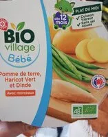 Mängden socker i Pomme de terre haricot vert et dinde