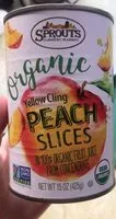 Mängden socker i Organic Yellow Cling Peach Slices
